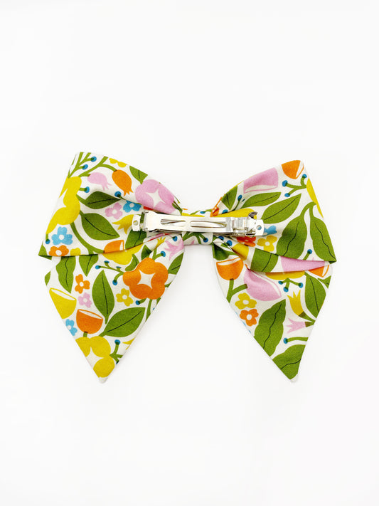 Bold Floral Hair Bow Clip
