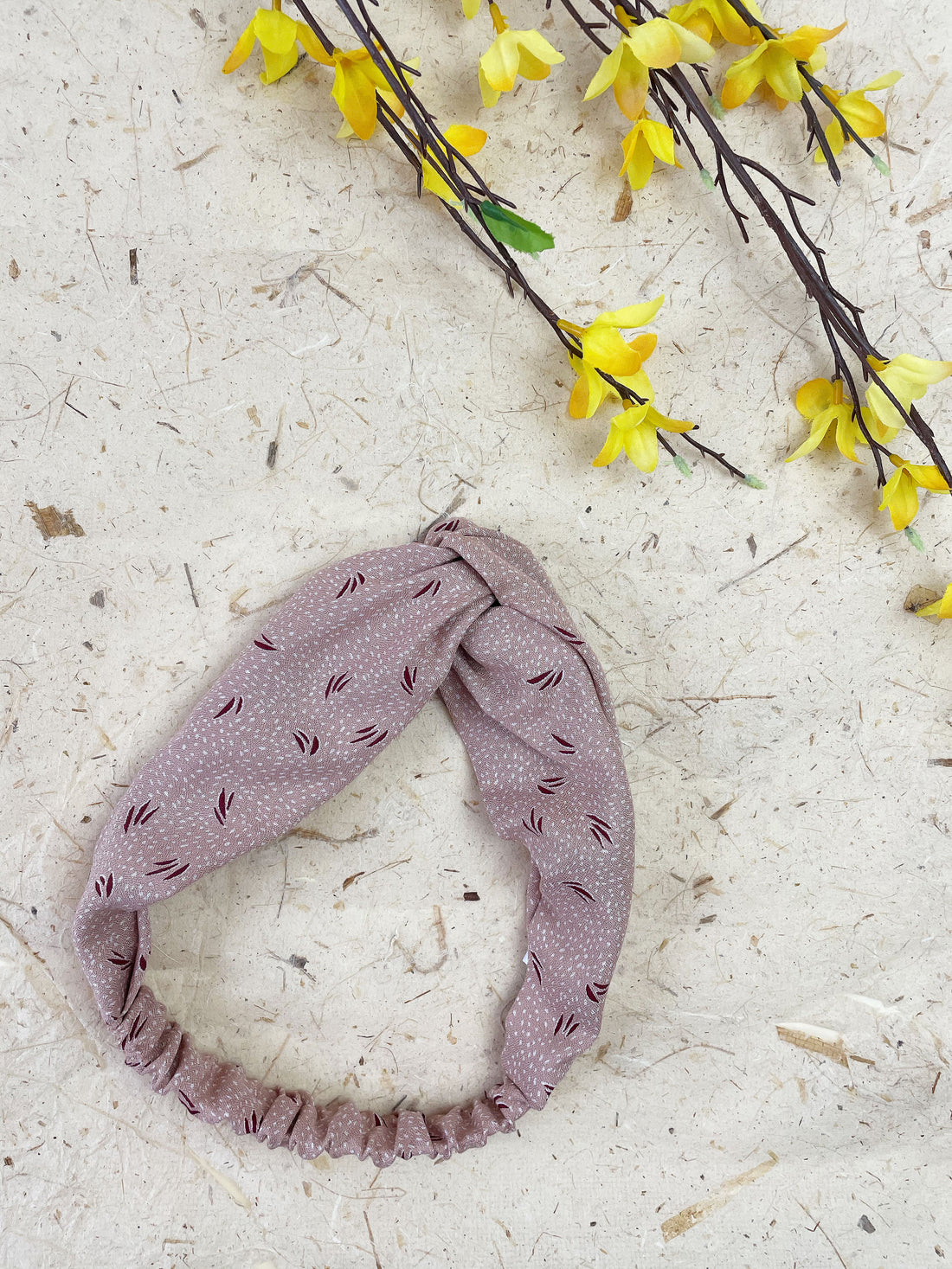 Astrid Knotted And Twisted Headbands In Rosewood