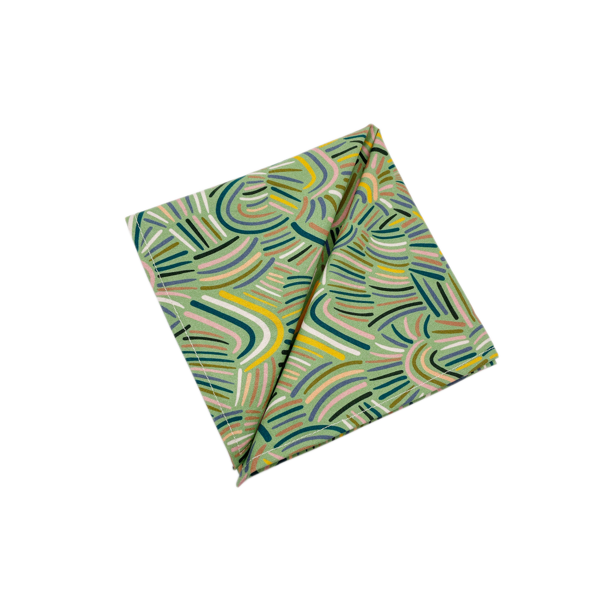 A handmade purple floral pocket square.