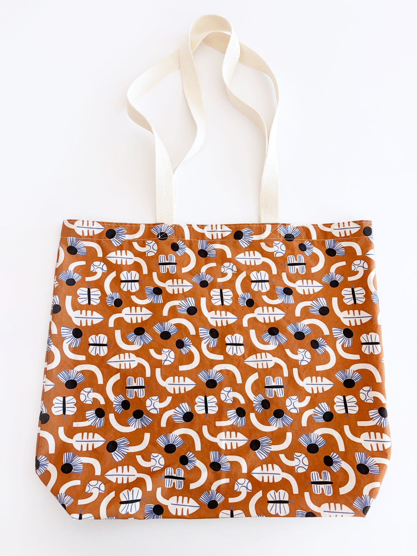 Terracotta Floral Tote Bag