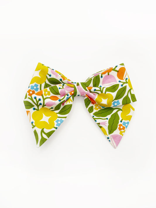 Bold Floral Hair Bow Clip