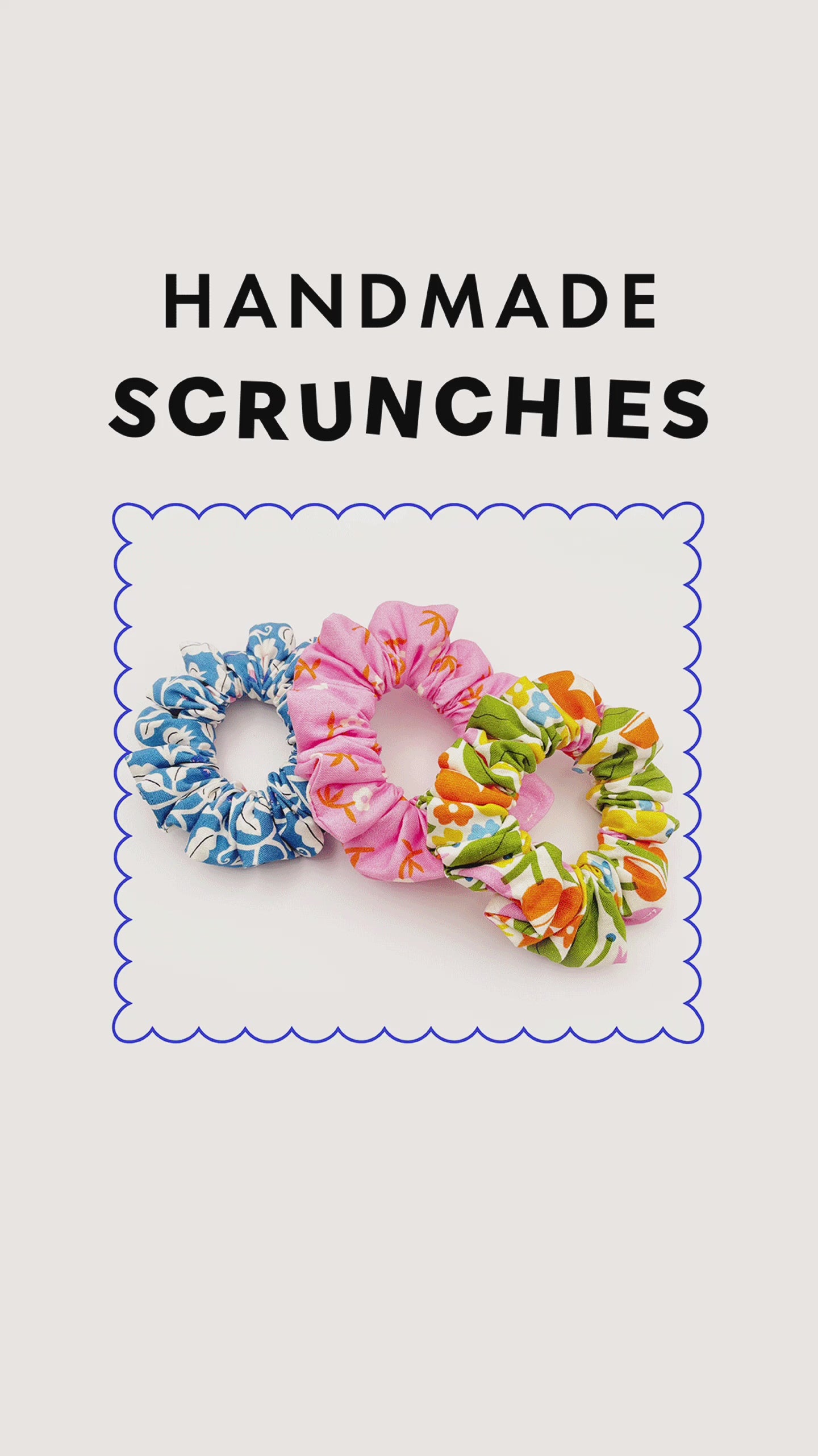 Orange Ditsy Floral Scrunchie ⌇ ELSE – Else