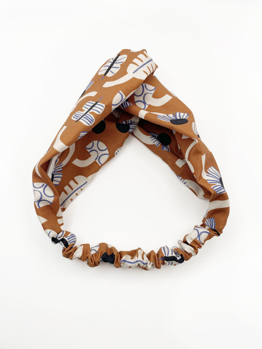 Terracotta Floral Twist Headband